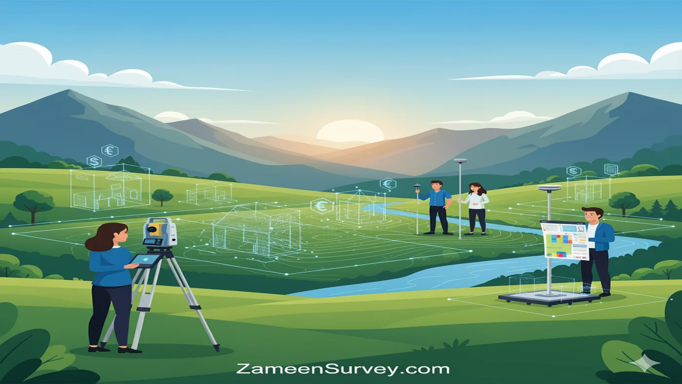 Drone survey illustration