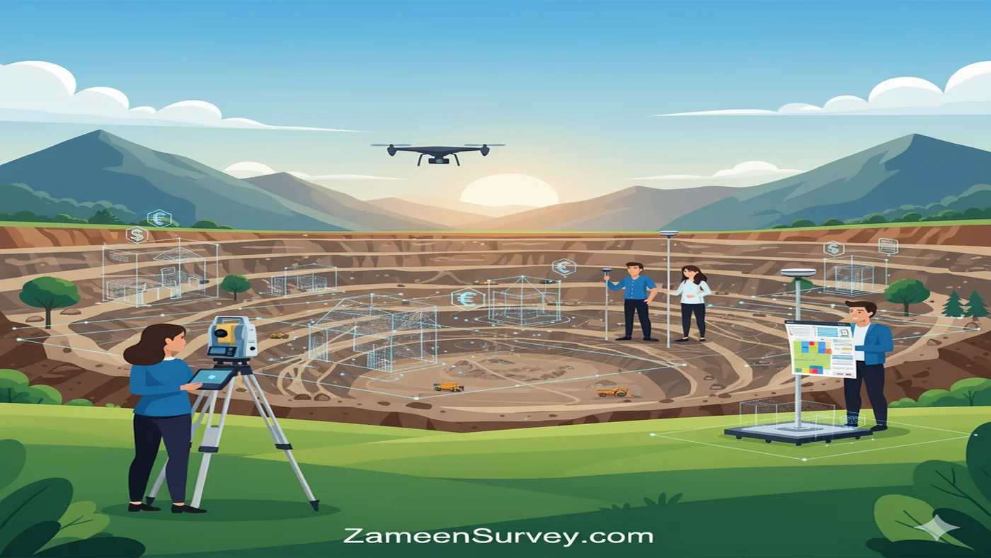 Mine survey illustration